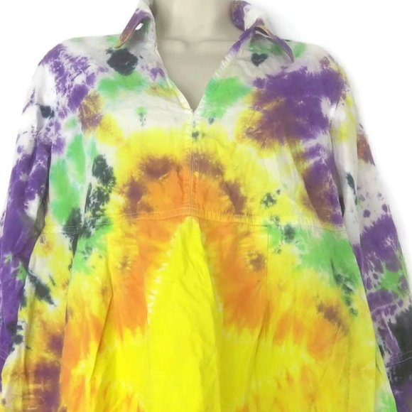 Baby & Me Tie Dye Tie Waist Maternity Top - Picture 2 of 4